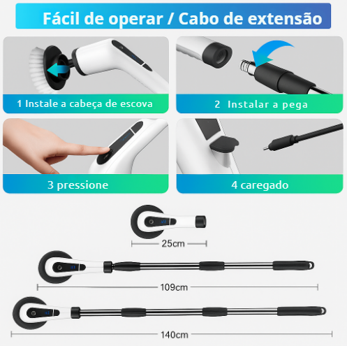 Escova Elétrica Rotativa 9 em 1